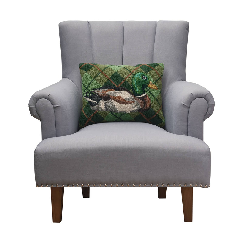 Peking Handicraft | Mallard Plaid Hook Pillow