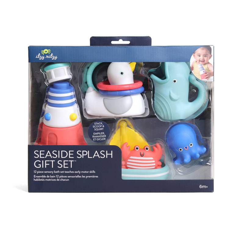 Itzy Ritzy | Seaside Splash Gift Set™ Bath + Water Toy