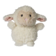 Single plush lamb rattle from the Mary Meyer Again Friends collection on a white background