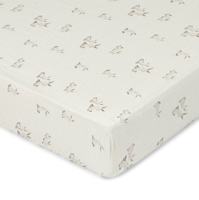Crane Baby | Organic Cotton Fitted Sheet | Bunny