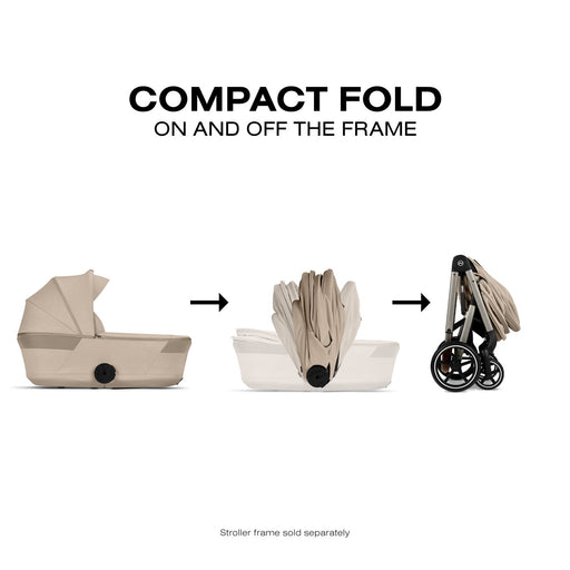 Cybex Balios Fold Cot compact fold, on and off the stroller frame