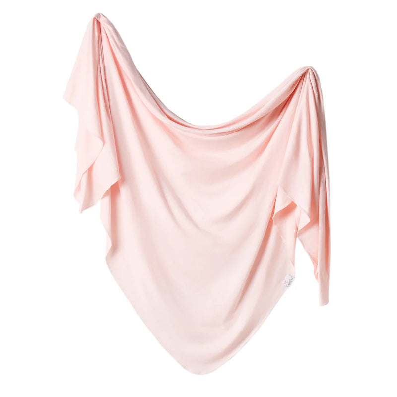 Copper Pearl | Knit Swaddle Blanket | Blush