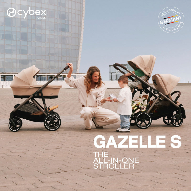 cybex gazelle stroller bag Cybex Gazelle S Stroller Taupe Frame with Stormy Blue Seat