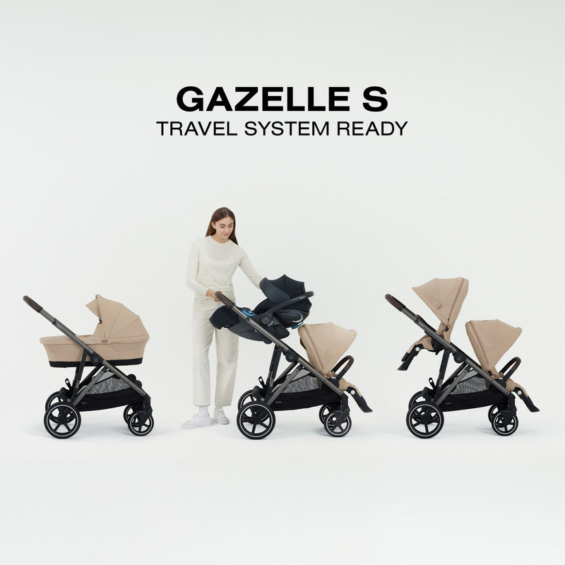 cybex gazelle buggy board Cybex Gazelle S Stroller Moon Black/Silver Frame