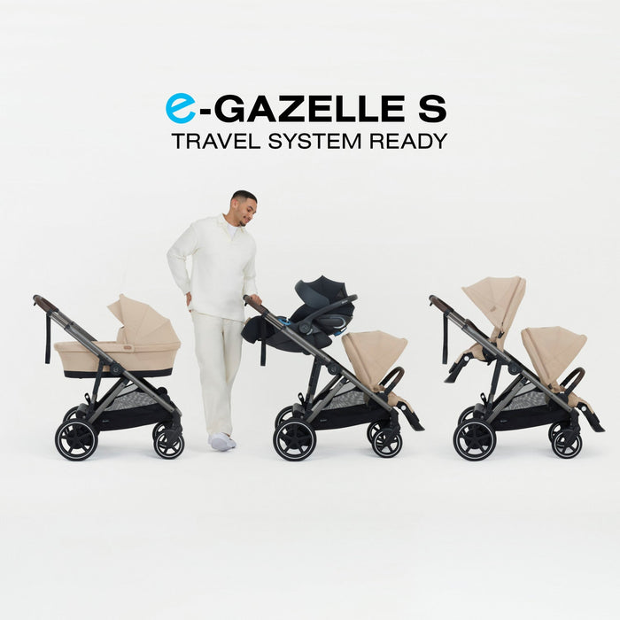 Cybex e-Gazelle S Electronic Assist Single-to-Double Stroller