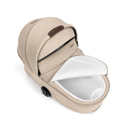 Cybex Balios Fold Cot in Almond Beige with mattress and inner pocket