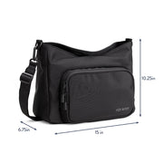 Itzy Ritzy transitional caddy shown with dimensions and compact profile