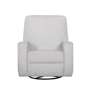 light grey recliner on white background