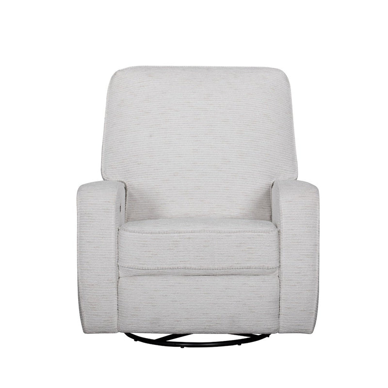 light grey recliner on white background
