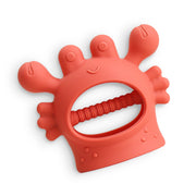 Bitzy Grip silicone teether shown on a white background highlighting textured design