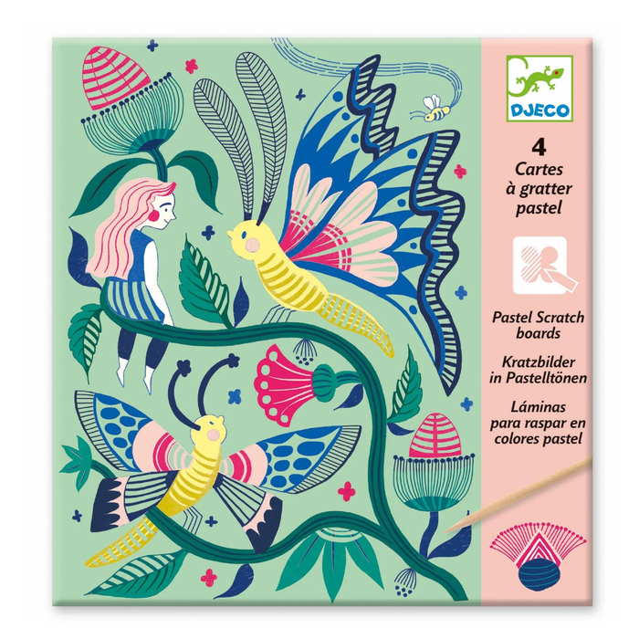 DJECO | Scratch Cards Activity Set | Fantasy Garden