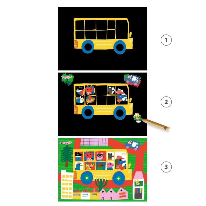 DJECO | Scratch Cards Activity | Learning About Vehicles