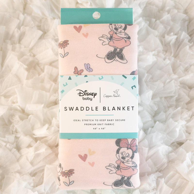 Copper Pearl | Knit Swaddle Blanket | Minnie Mouse