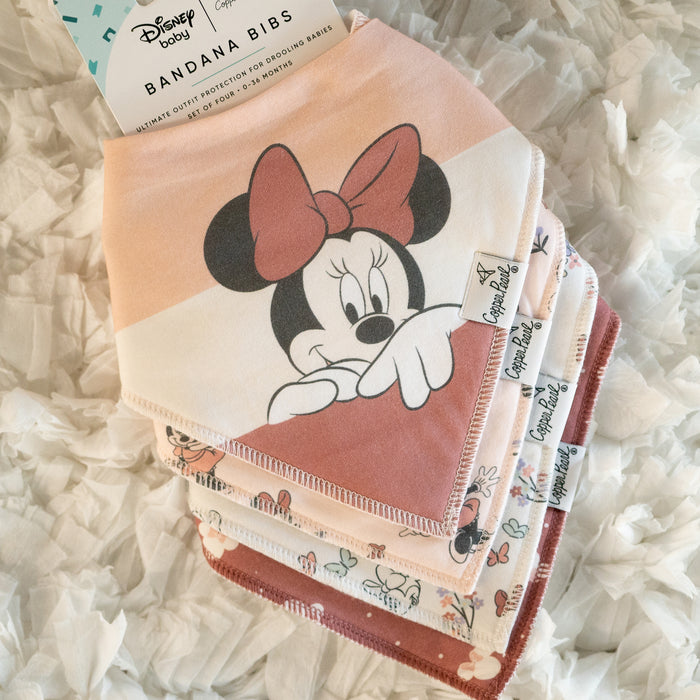 Copper Pearl | Bandana Bib Set (4-Pack)| Minnie Mouse