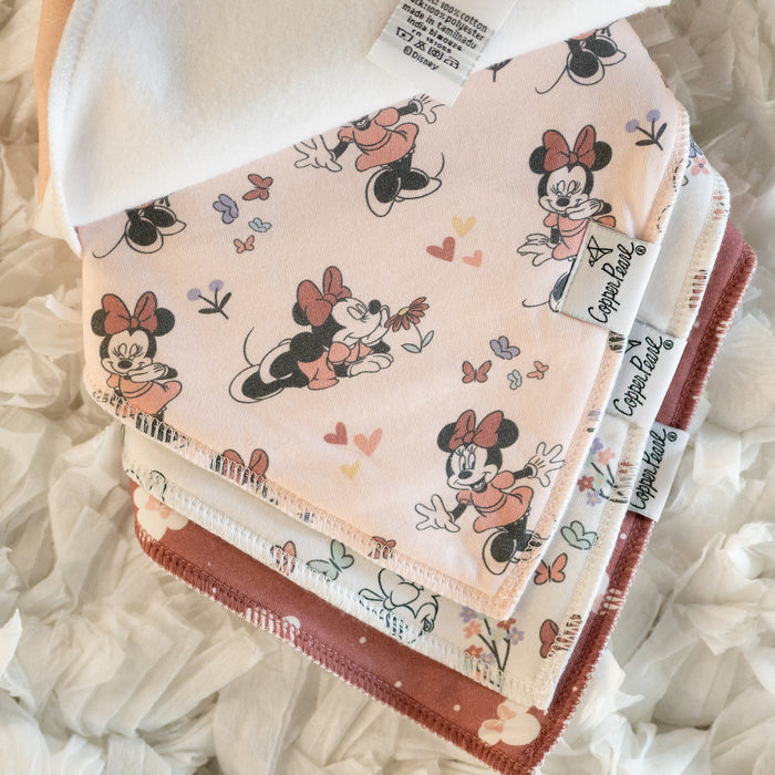 Copper Pearl | Bandana Bib Set (4-Pack)| Minnie Mouse