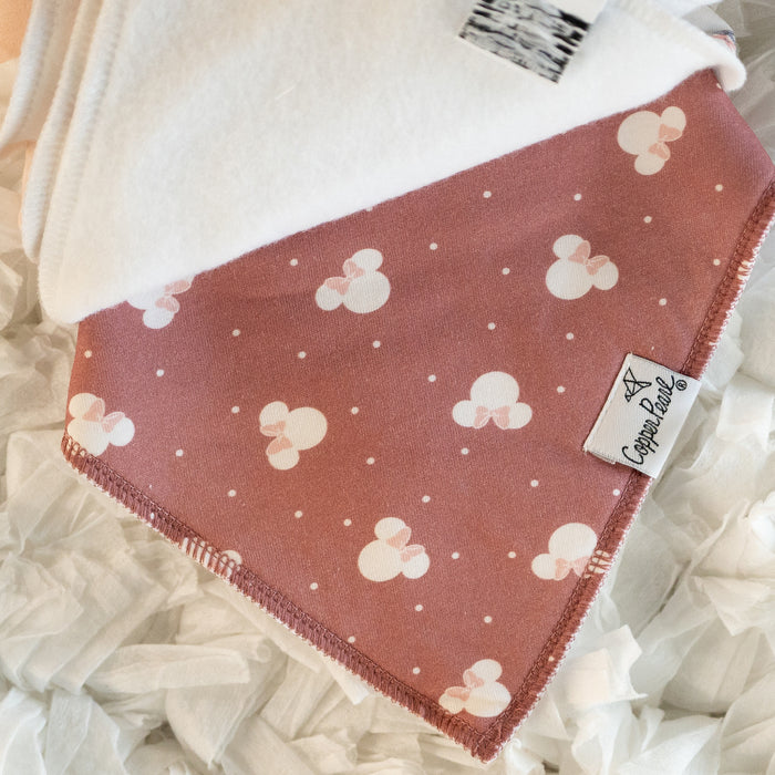 Copper Pearl | Bandana Bib Set (4-Pack)| Minnie Mouse