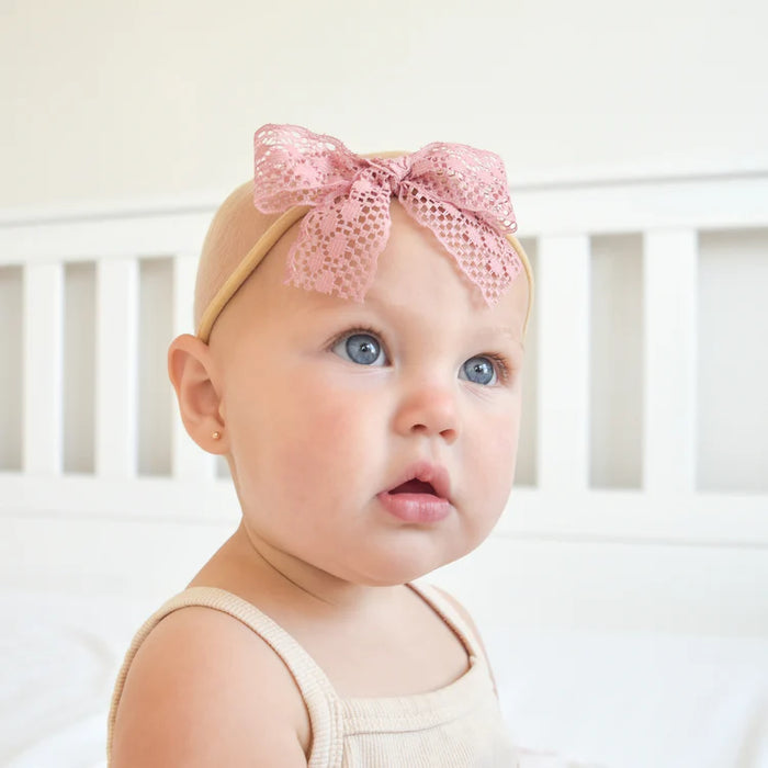 Village Baby Lace Bow for Babies and Big Girls | Amelia