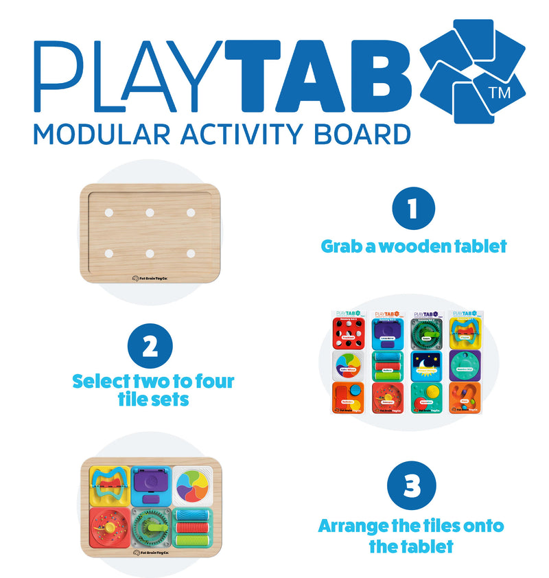 Fat Brain | PlayTab Modular Activity Board | Sensory Set 1