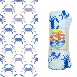 Luv Baby UPF 50+ Hooded Towel | Happy Crab