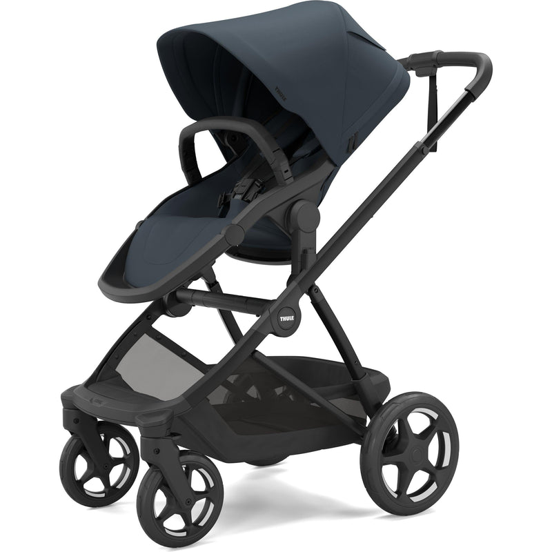 Thule Charm stroller in Darkest Blue, front angle view