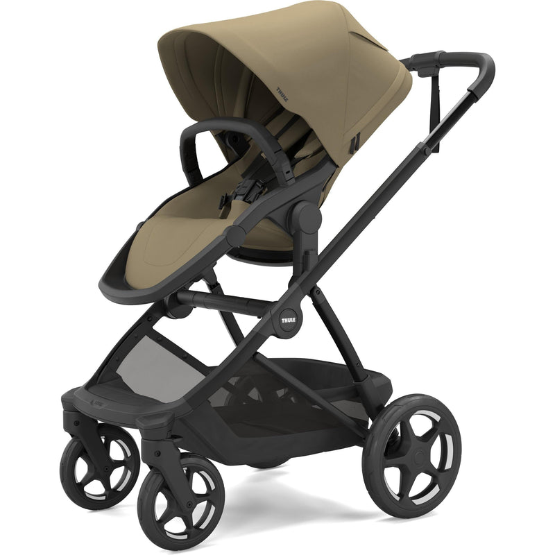 Thule Charm stroller in Faded Khaki, front angle view