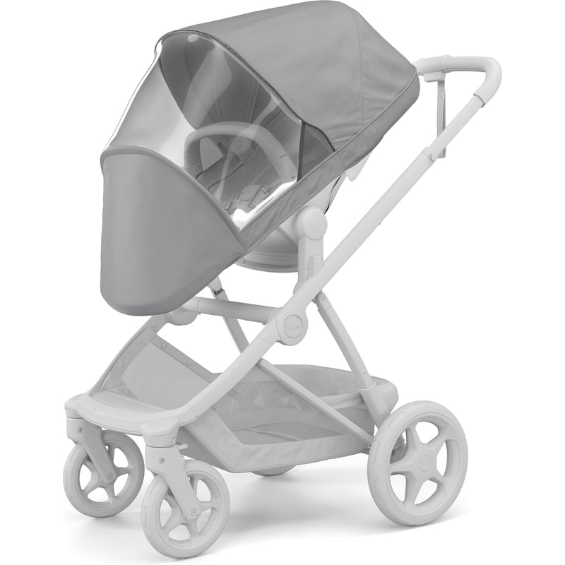 Thule Charm stroller seat rain cover installed