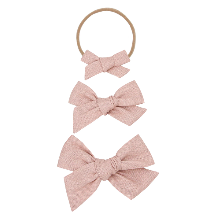 Lou Lou & Co. | Linen Bow Headband | Rose
