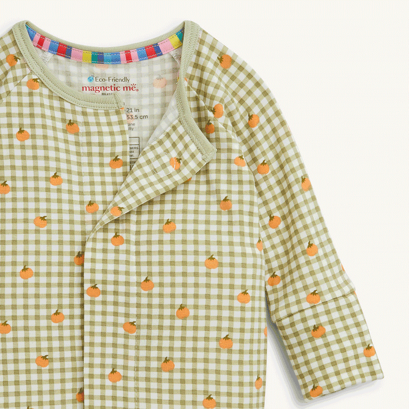 Magnetic Me | Modal Convertible Coverall | Pumpkin Plaid