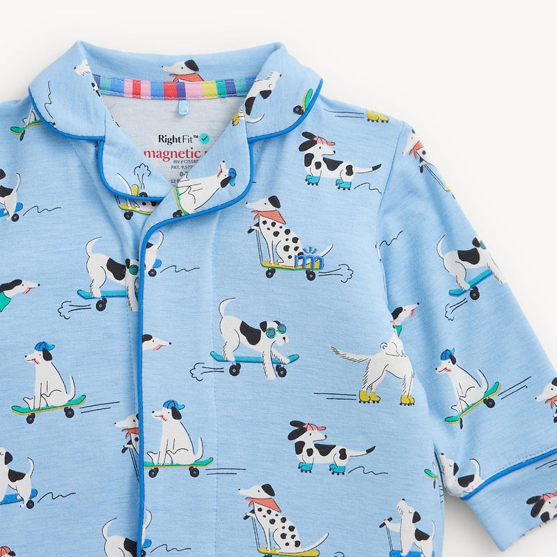 Magnetic Me | Collar Romper with Piping | Ruff Riders