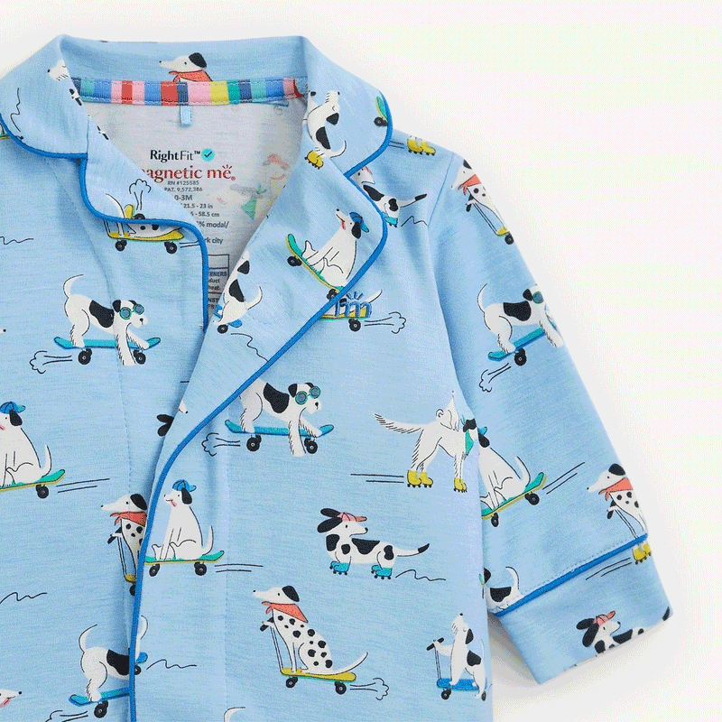 Magnetic Me | Collar Romper with Piping | Ruff Riders