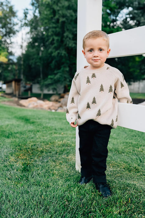 Mebie Baby Knit Sweater | Pine Tree