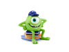 Mike Wazowski Tonie figure from Monsters University sitting on textbooks, white background