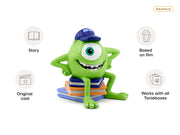 Mike Wazowski Tonie with feature icons for story, original cast, and works with all Tonieboxes