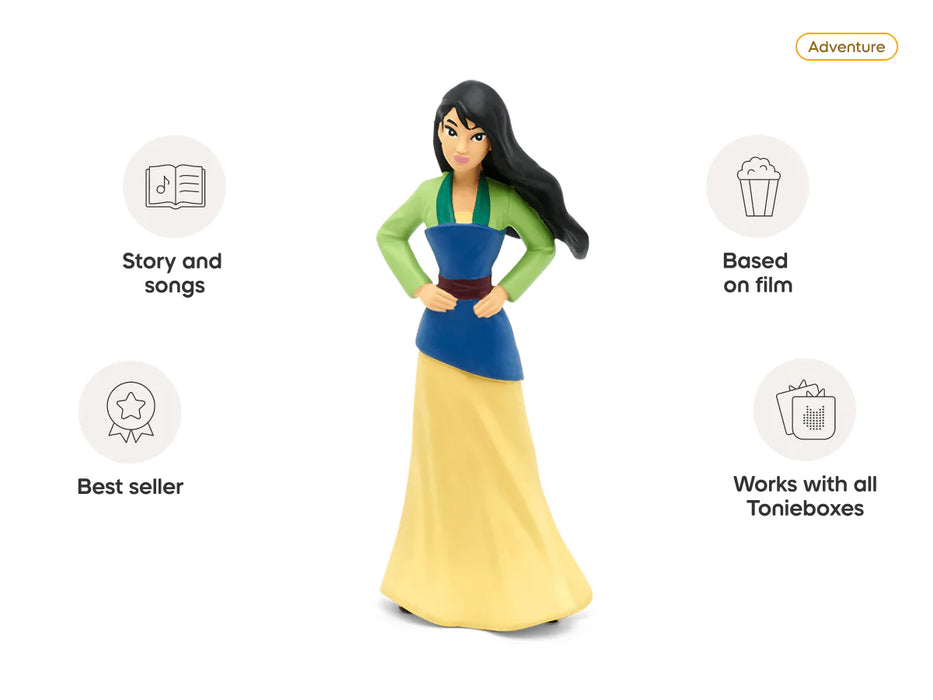 Mulan Tonie with feature icons for story and songs, based on the film, works with all Tonieboxes