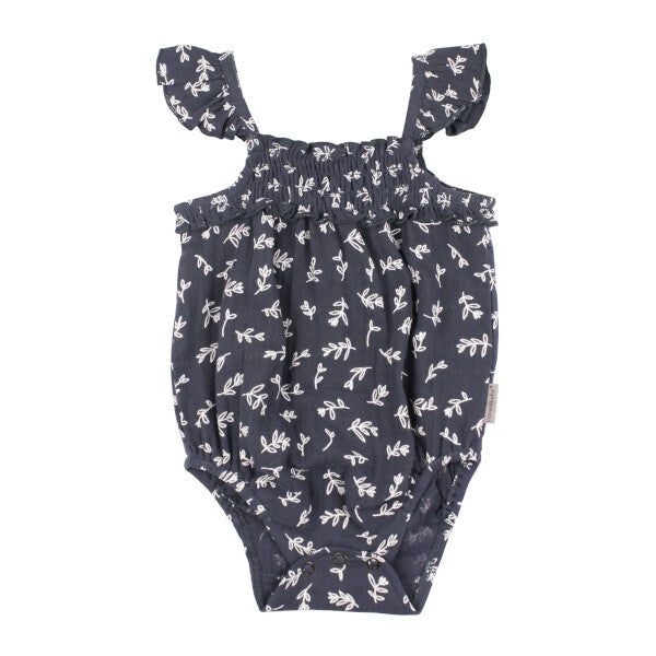 Loved Baby Organic Muslin Sleeveless Bodysuit | Dusk Leaves