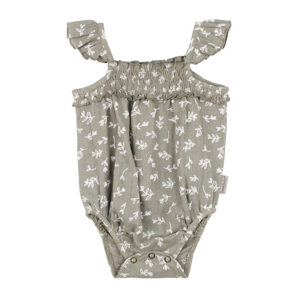 Loved Baby Organic Muslin Sleeveless Bodysuit | Fawn Leaves