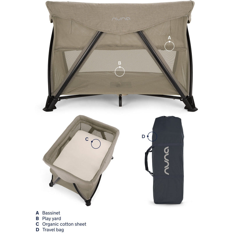 Nuna SENA Aire Playard with Zip-Off Bassinet