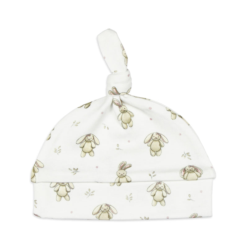 L'ovedbaby | Organic Top-Knot Hat | Brixy Bunny Biscuit