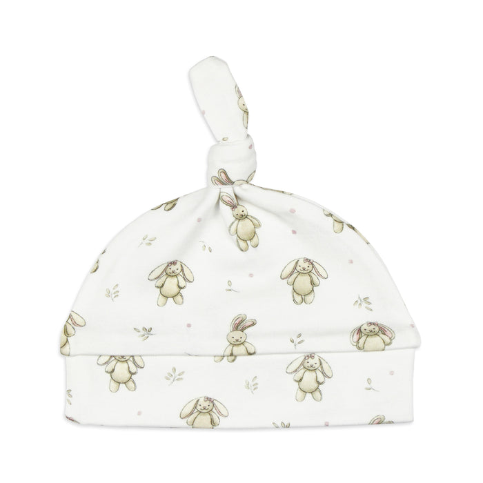 L'oved Baby | Organic Top-Knot Hat | Brixy Bunny Biscuit