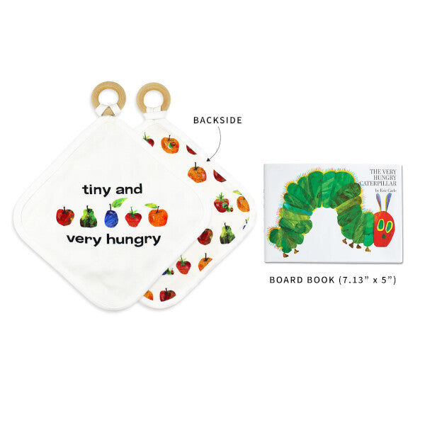 L'oved Baby Very Hungry Caterpillar Set | Teething Ring + Book