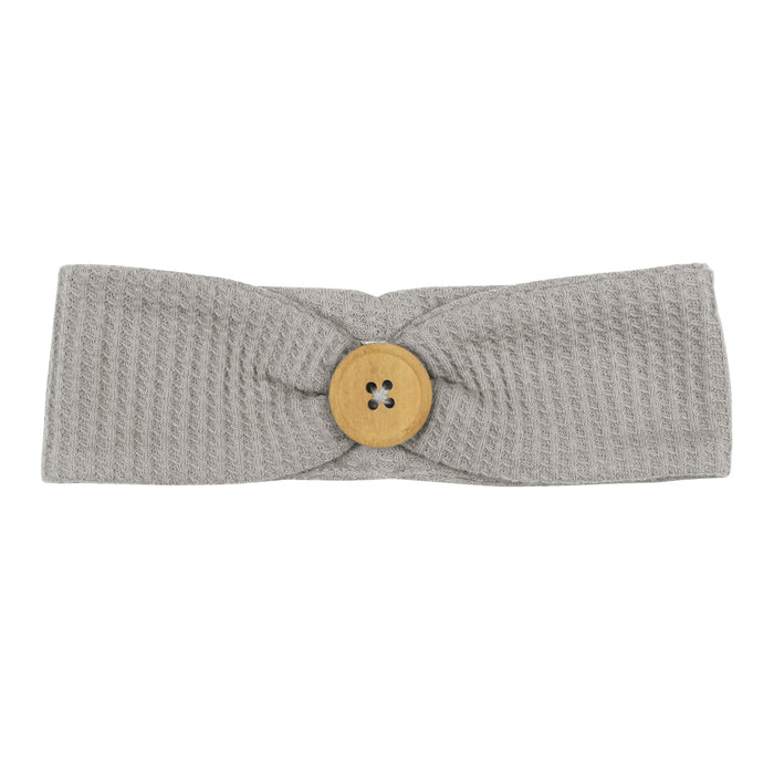 L'oved Baby Organic Pique Button Headband 0-12M