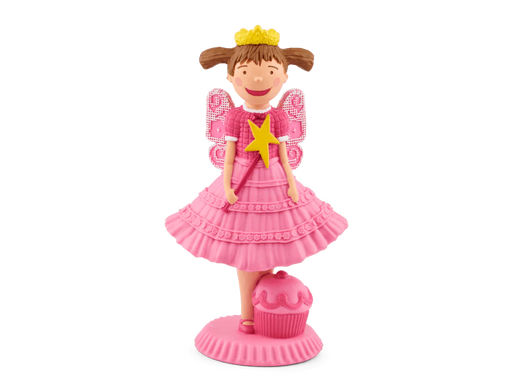 Pinkalicious Tonie figure in pink dress with cupcake accessory on white background