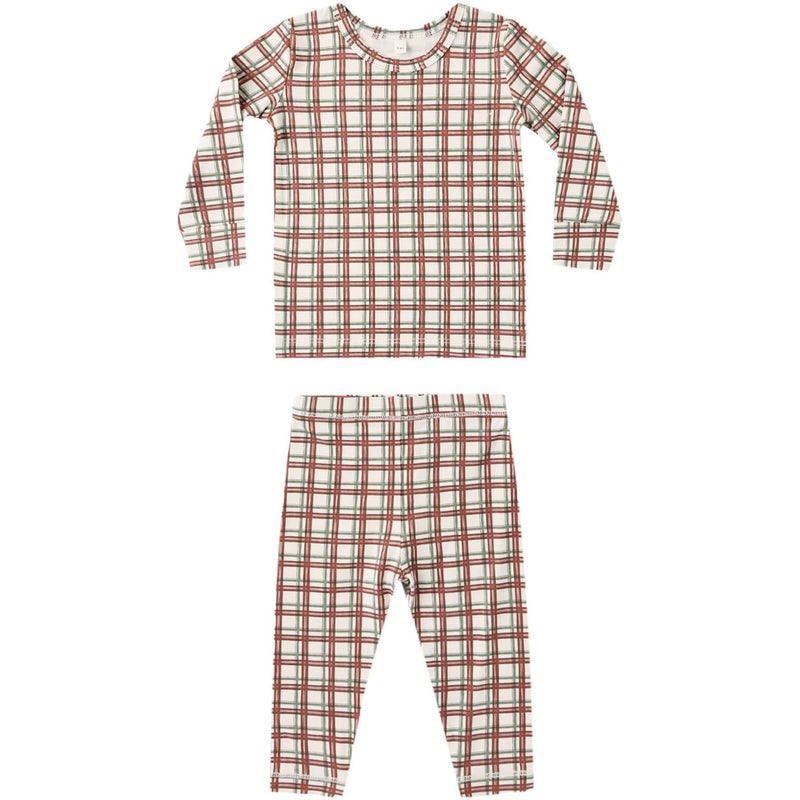 Quincy Mae | Bamboo Pajama Set | Redwood Check