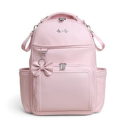 Itzy Ritzy Boss Plus backpack diaper bag shown from the front with structured design and exterior pockets