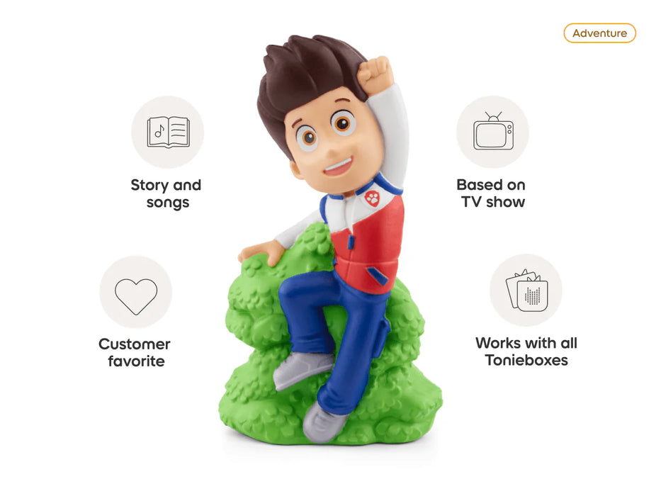 Ryder Tonie figure with feature icons for story and songs, based on TV show, and works with all Tonieboxes