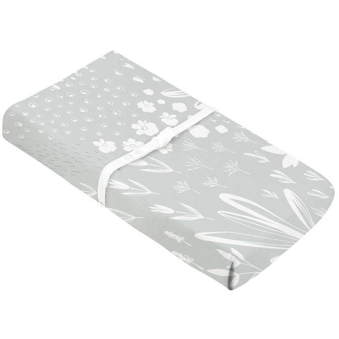 Kushies Baby Changing Pad Cover | Grey Bunny