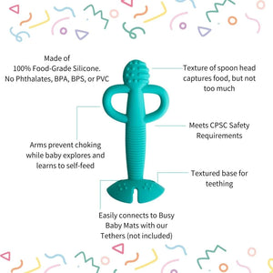 Busy Baby Silicone 2 in 1 Teether & Training Spoon