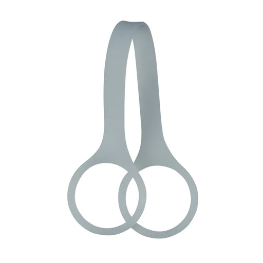 View of silicone carry loop on a white background