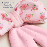 Close-up of the Sweetie Crinkle toy showing plush fabric and textured details