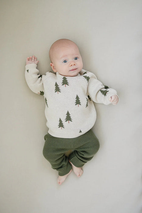 Mebie Baby Knit Sweater | Pine Tree